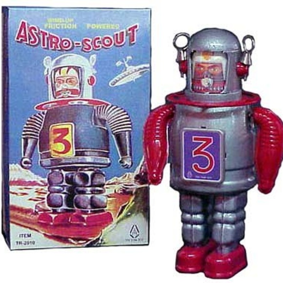 Tin Toy Robot Astro-Scout with original box - Picture 1 of 1